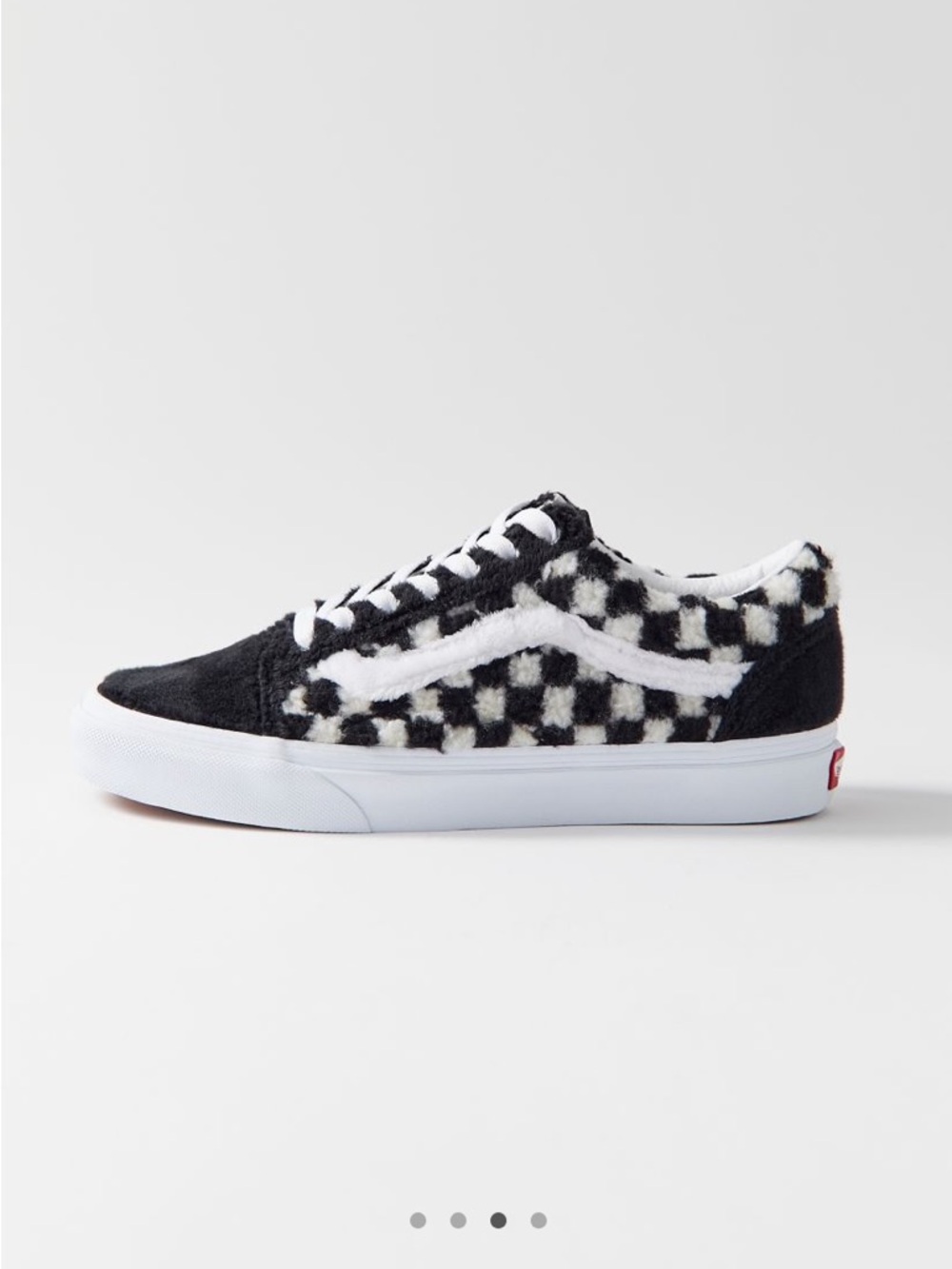 VANS Black & White Checkerboard Sherpa Old Skool